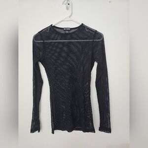 Black Hot Topic Mesh Longsleeve sz S